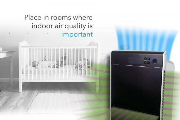 Life Cell 2550 unit, Indoor Air Quality, baby sleeping in crib